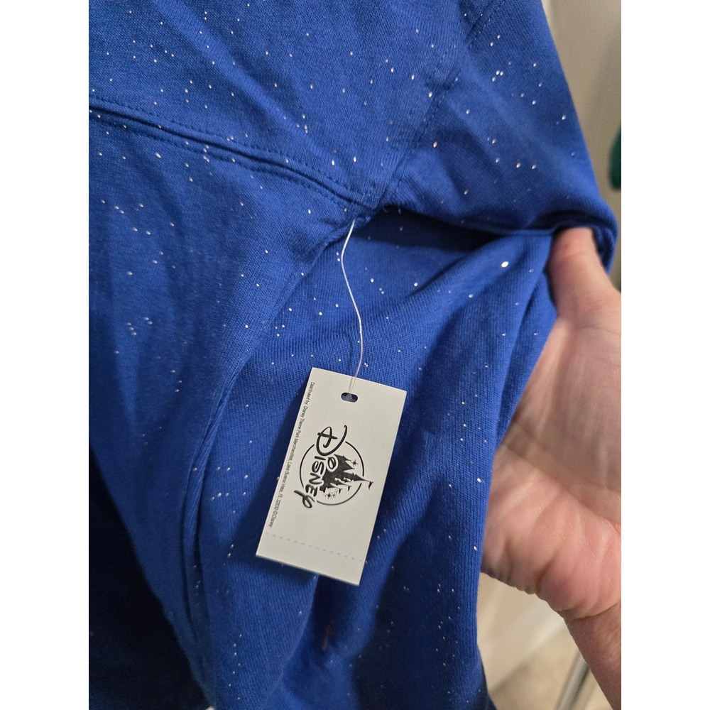 Disney Spirit Jersey Walt Disney World Blue Silver Glitter XXL New With Tags - Picture 3 of 6